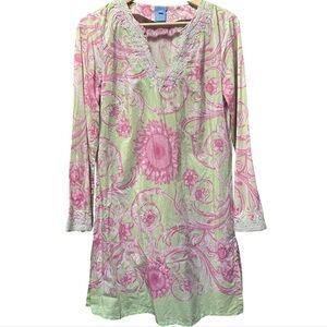 EUC J. McLaughlin Pink and Green Floral Dress